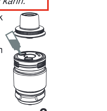 Obere Abdeckung abschrauben und Liquid in den Tank füllen