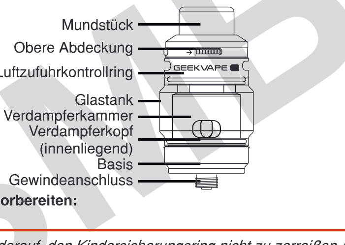 Produktübersicht: Geekvape Z Subohm Tank SE — Aufbau und Bedienelemente