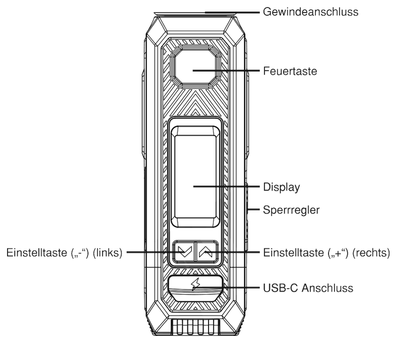Produktübersicht: Vaporesso Armour Octa Mod — Aufbau und Bedienelemente