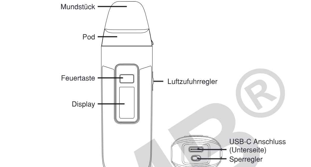 Produktübersicht: Vaporesso Luxe X3 Kit — Aufbau und Bedienelemente