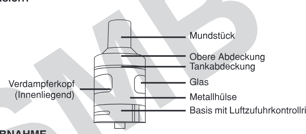 Produktübersicht: Vaporesso VM 22 Tank — Aufbau und Bedienelemente