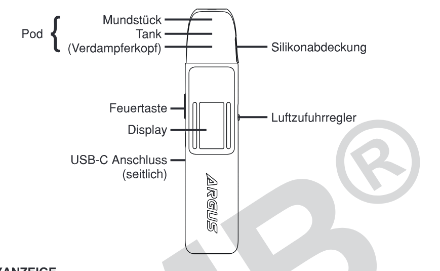 Produktübersicht: Voopoo Argus G2 Pod Kit — Aufbau und Bedienelemente