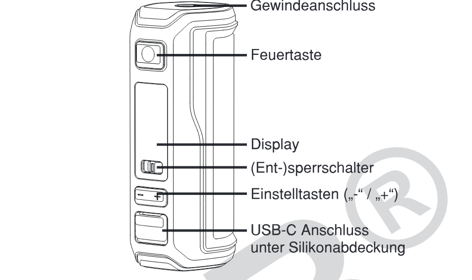 Produktübersicht: Voopoo Argus MT Mod — Aufbau und Bedienelemente