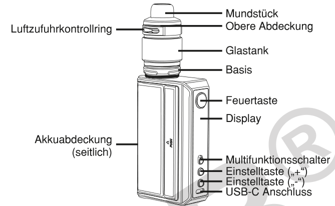 Produktübersicht: Voopoo Drag 5 Kit — Aufbau und Bedienelemente