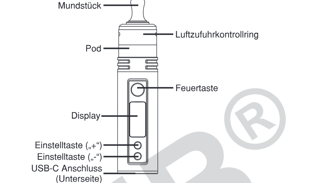 Produktübersicht: Voopoo Drag H40 Pro Kit — Aufbau und Bedienelemente