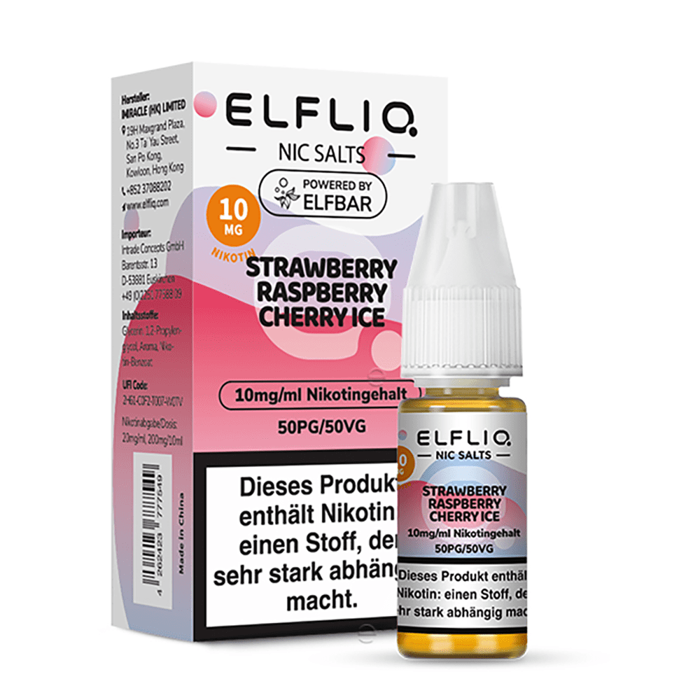 Liquid Strawberry Raspberry Cherry Ice - Elfliq Nikotinsalz 10mg