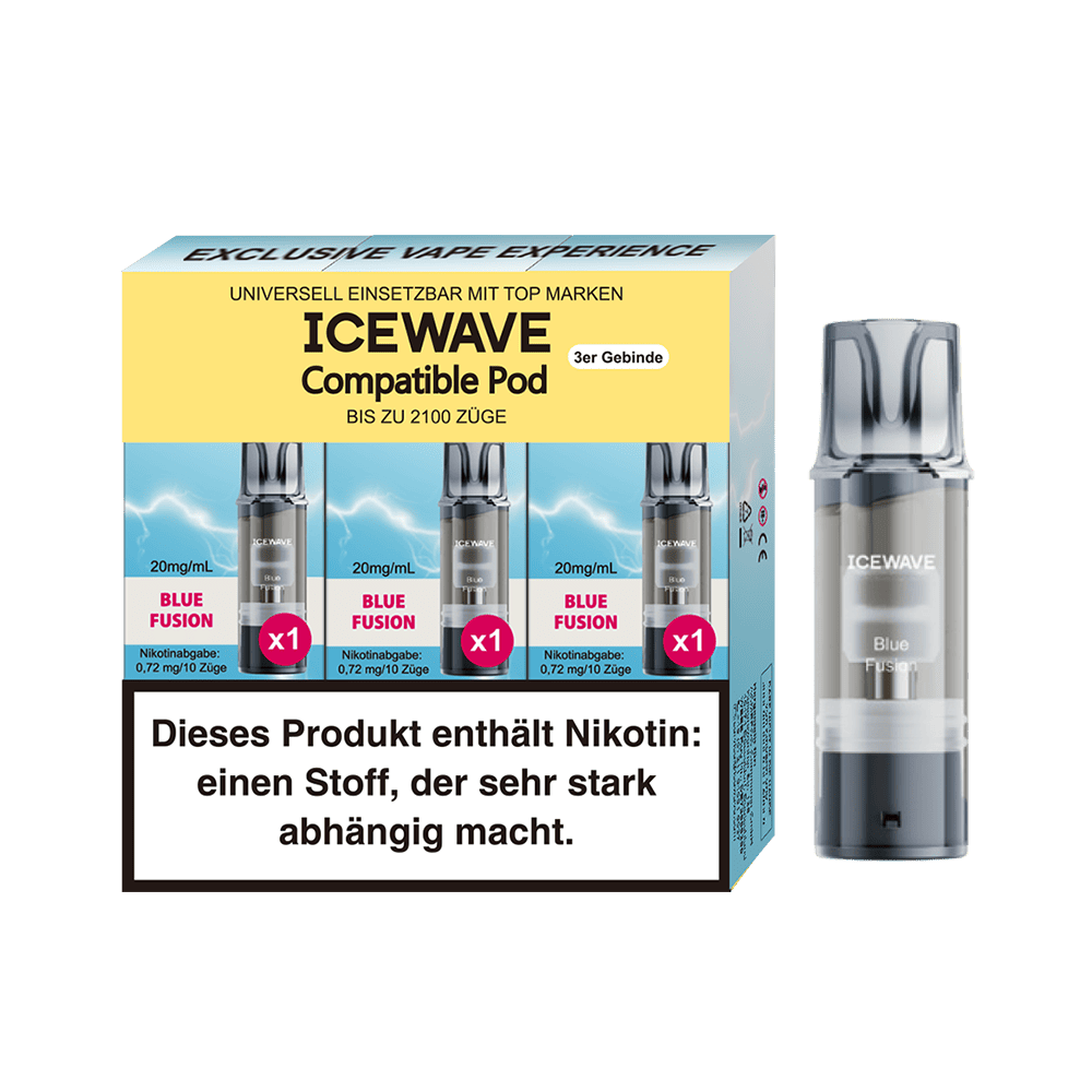 3x Icewave Einweg Pod - Blue Fusion - 20mg