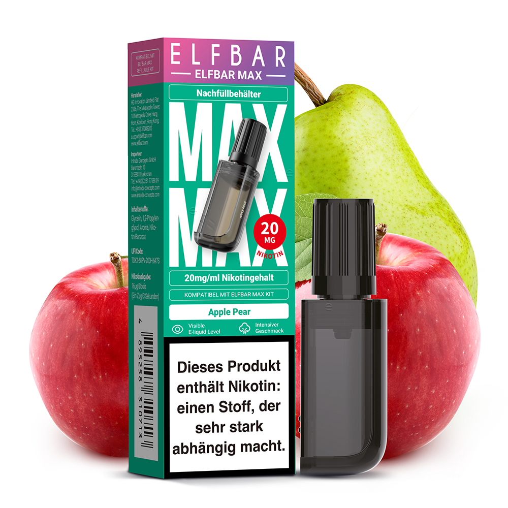 Elfbar MAX Refill Pod - Apple Pear - 20mg Nikotinsalz 10ml  C