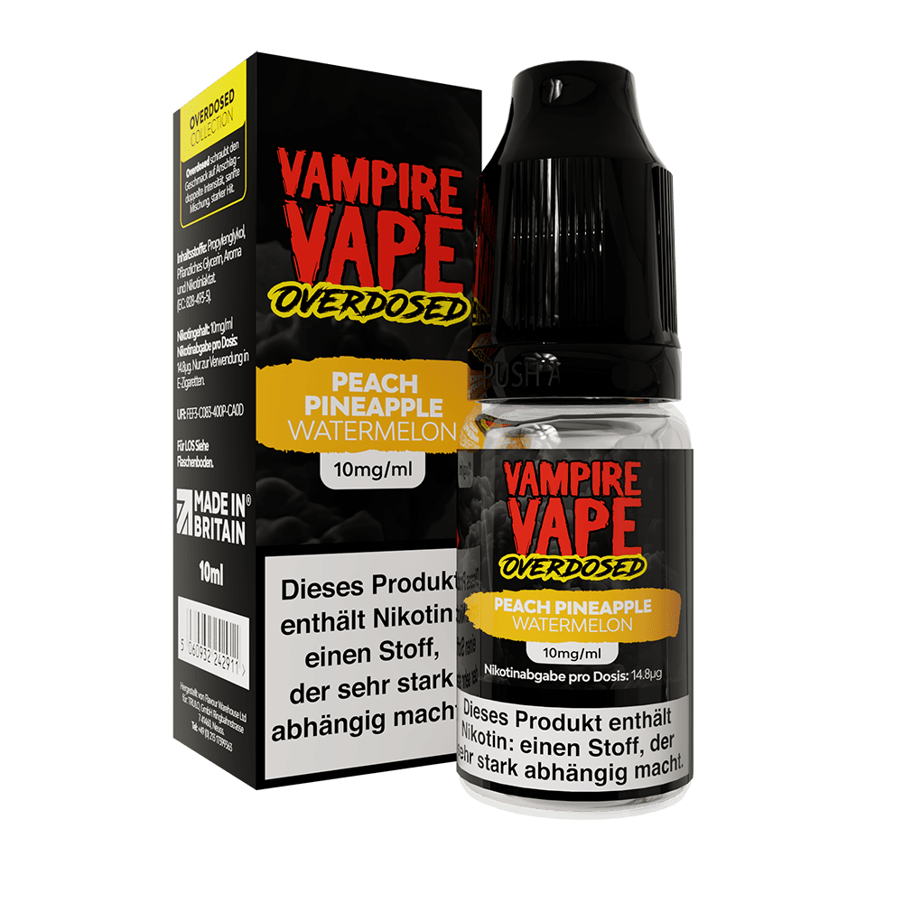 Vampire Vape Nikotinsalz - Peach Pineapple Watermelon - Liquid 10mg 10ml  C