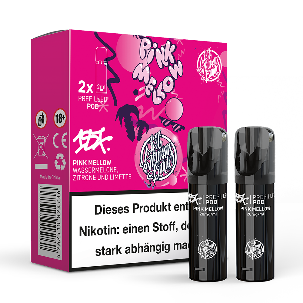 2x 187 Strassenbande Einweg Pod Pink Mellow 20mg Nikotinsalz 2ml