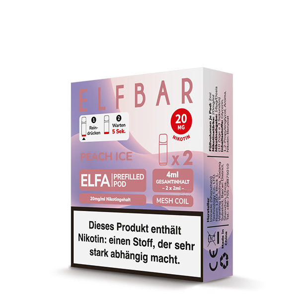 Elfbar - Elfa Pods Peach Ice Nikotinsalz 20mg