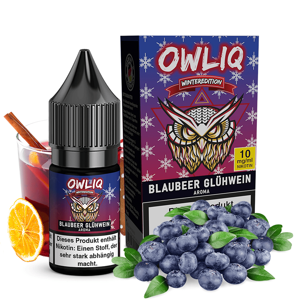 OWLIQ Nikotinsalz Weihnachtsedition - Blaubeer Glühwein - 10mg