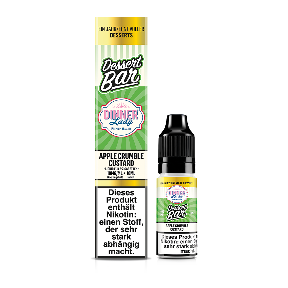 Dinner Lady Nikotinsalz Apple Crumble Custard 50/50 10ml Liquid 10mg