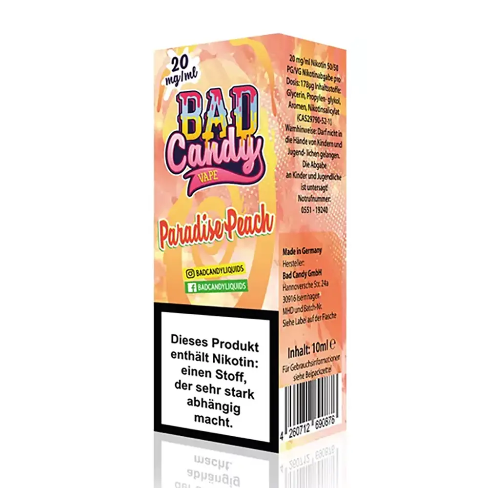 Liquid Paradise Peach - Bad Candy Nikotinsalz 10mg