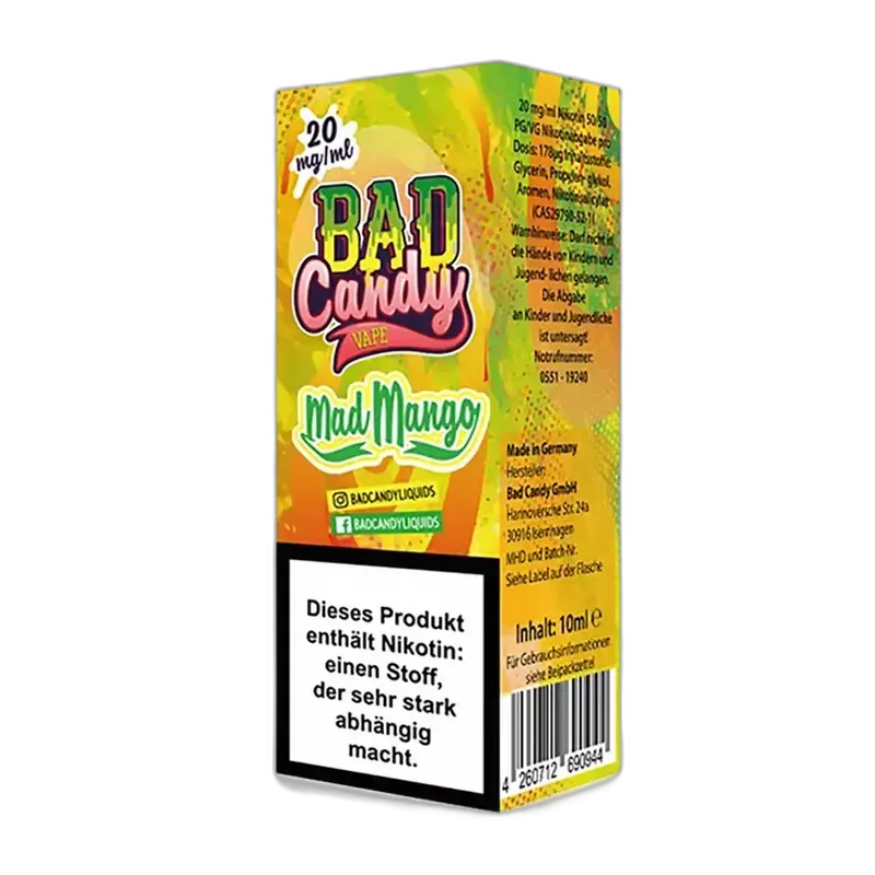 Liquid Mad Mango - Bad Candy Nikotinsalz 10mg
