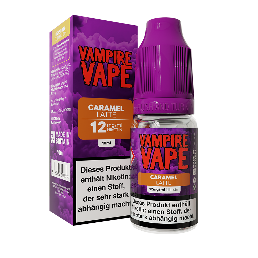 Vampire Vape Caramel Latte Liquid 10ml 12mg