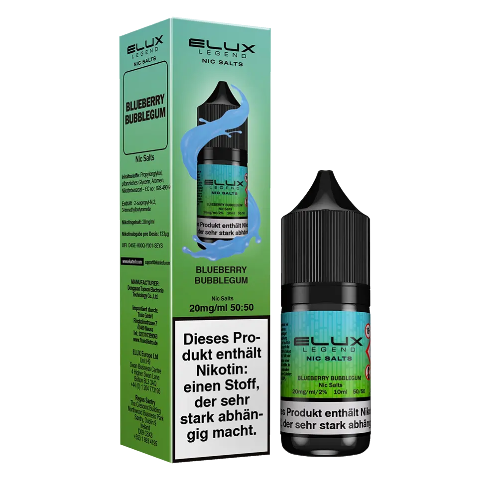 Liquid Blueberry Bubblegum - Elux Nikotinsalz 10mg
