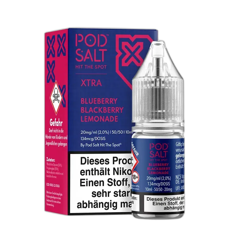 Liquid Blueberry Blackberry Lemonade - Pod Salt Xtra Nikotinsalz 20mg