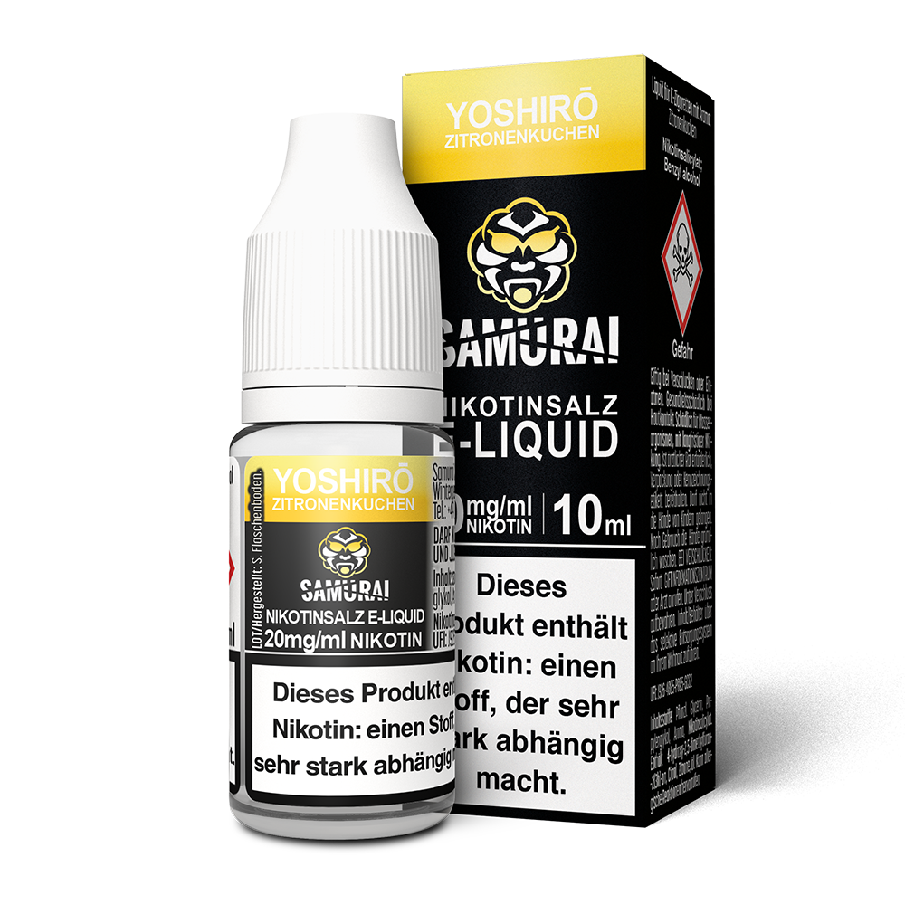 Samurai Yoshiro Zitronenkuchen Nikotinsalz Liquid 10ml