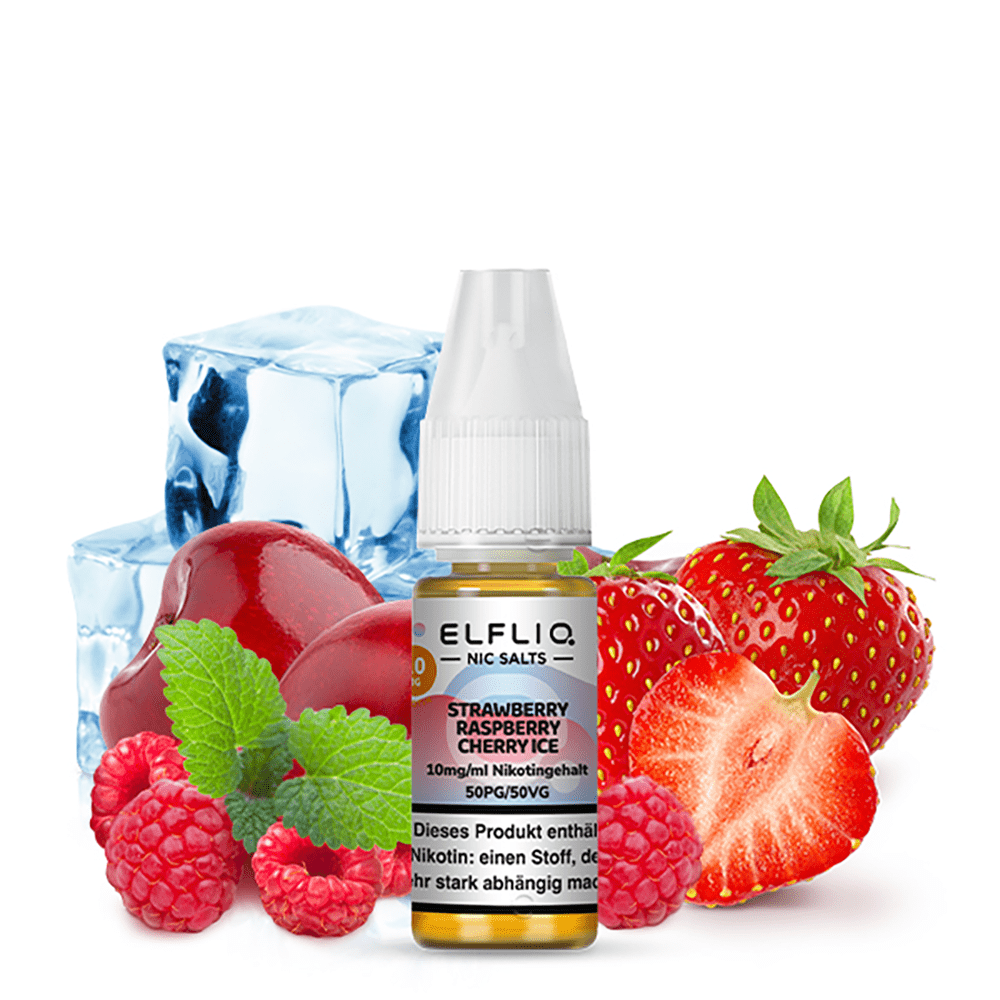 Liquid Strawberry Raspberry Cherry Ice - Elfliq Nikotinsalz 10mg