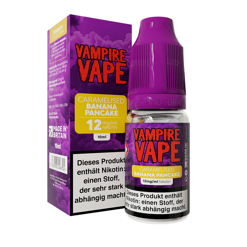 Vampire Vape Caramelised Banana Pancake Liquid 10ml 12mg  C