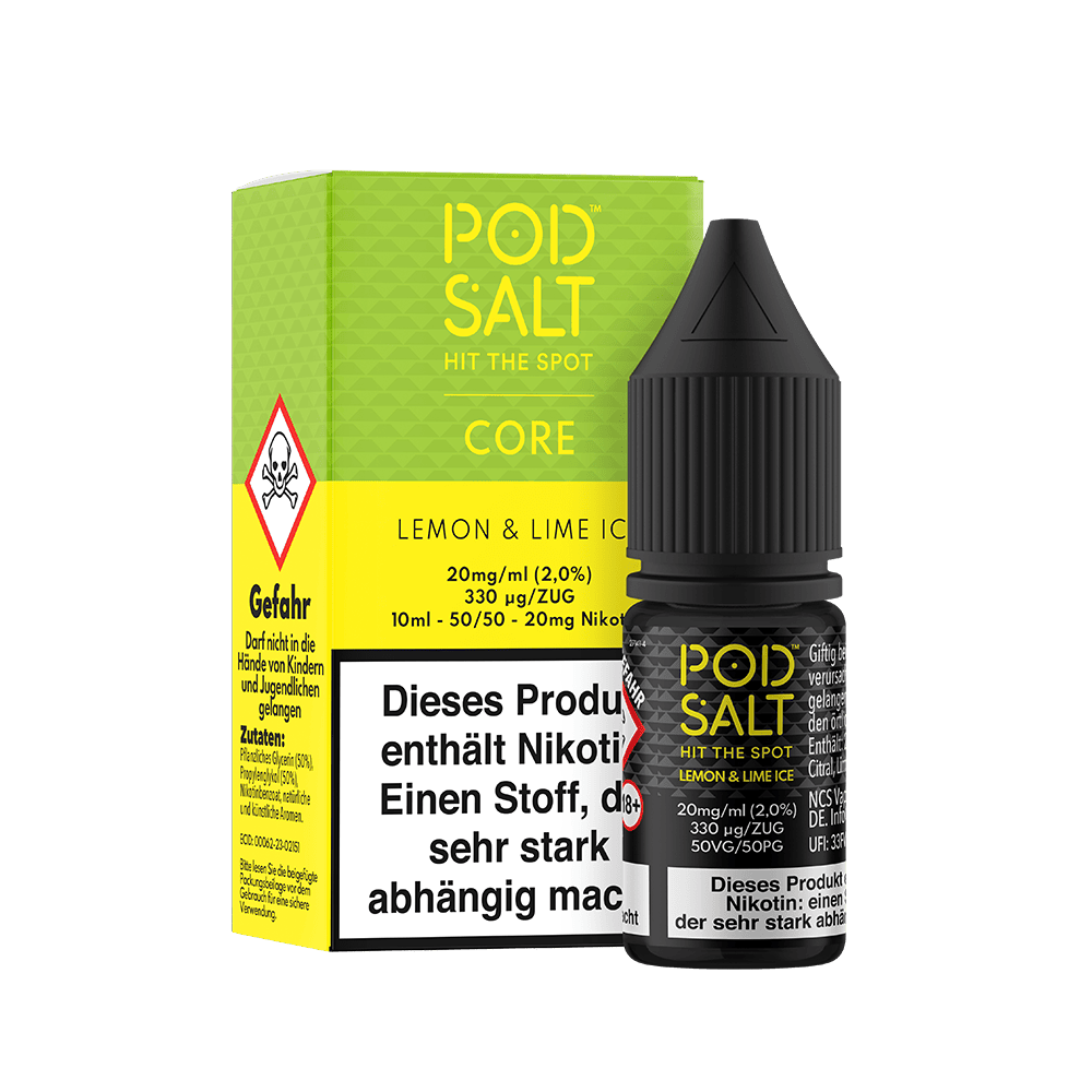 Liquid Lemon & Lime Ice - Pod Salt Core Nikotinsalz 20mg