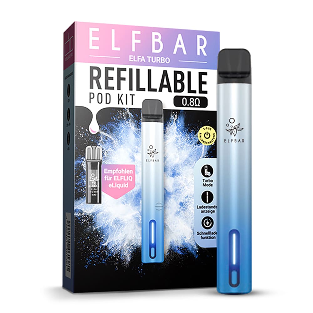 Elfbar - Elfa Turbo Refillable Pod Kit Aurora Cyan