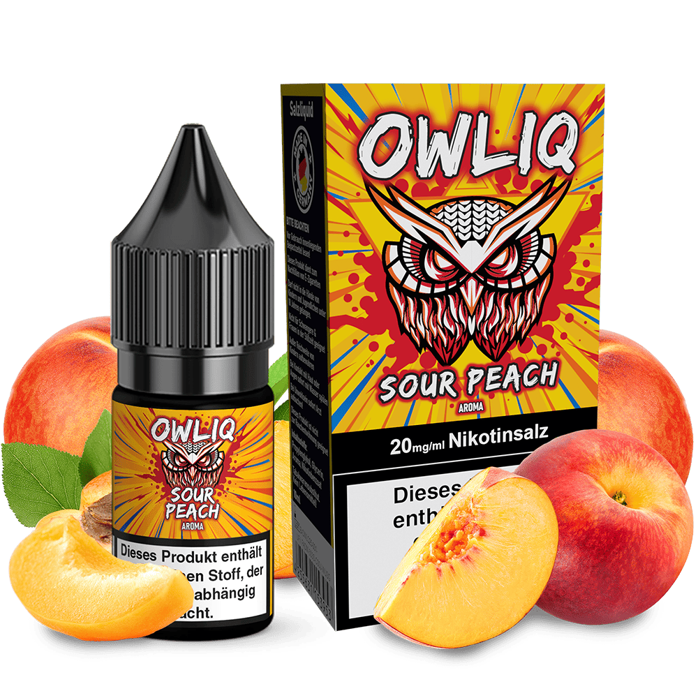 OWLIQ Nikotinsalz Sour Peach 10ml Liquid 20mg