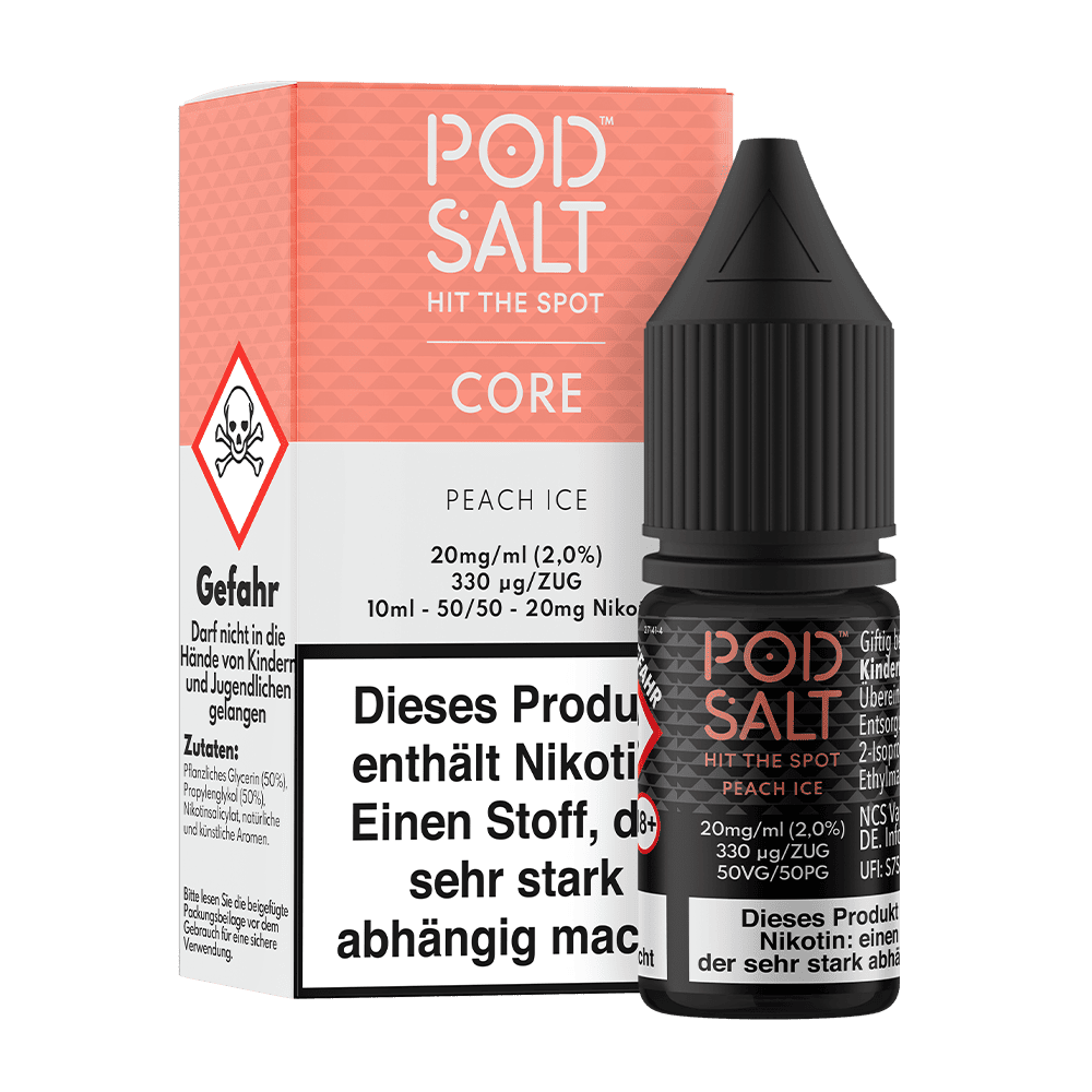 Pod Salt Core Nikotinsalz - Peach Ice - Liquid 20mg 10ml  C