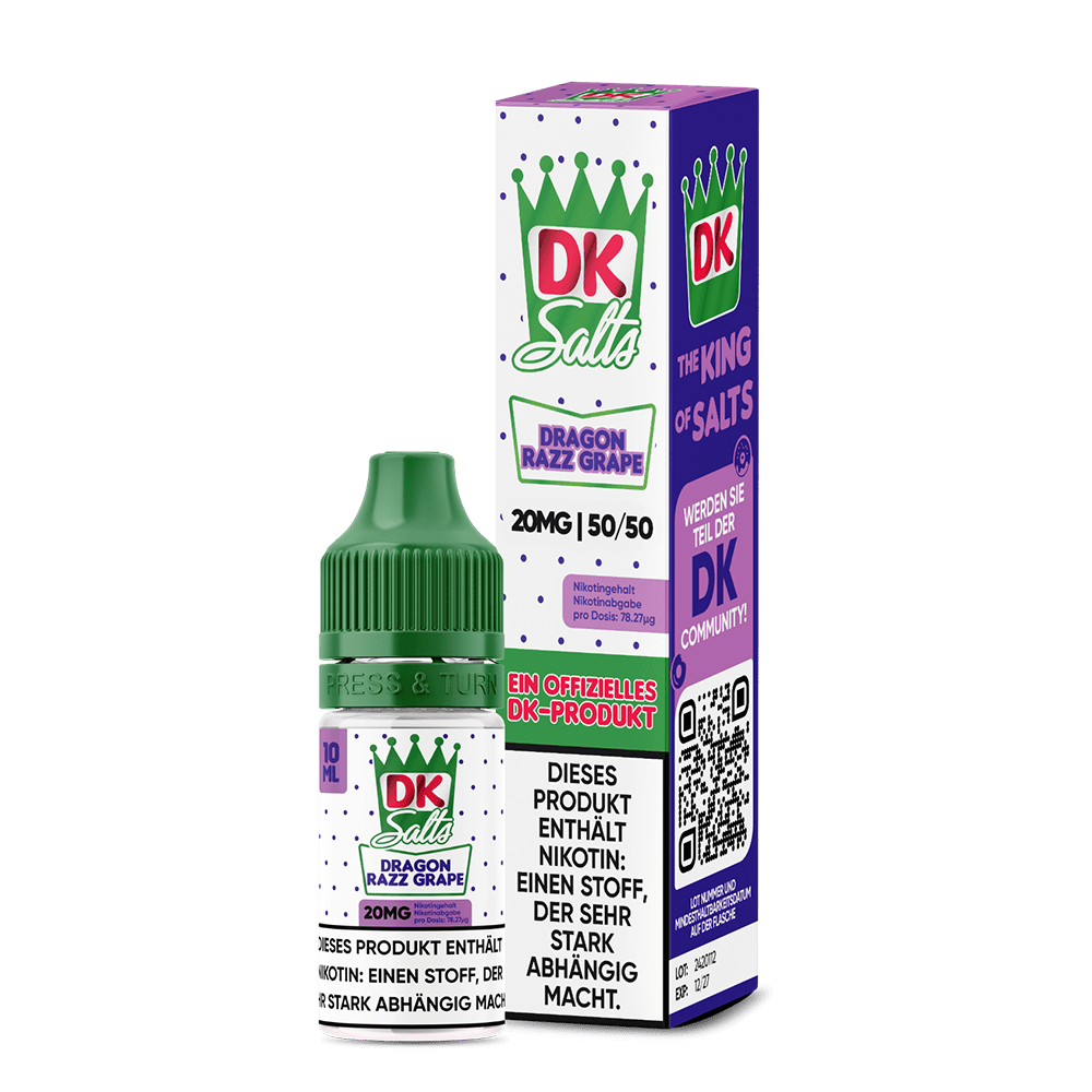 DK Salts Nikotinsalz - Dragon Razz Grape - Liquid 20mg 10ml  C