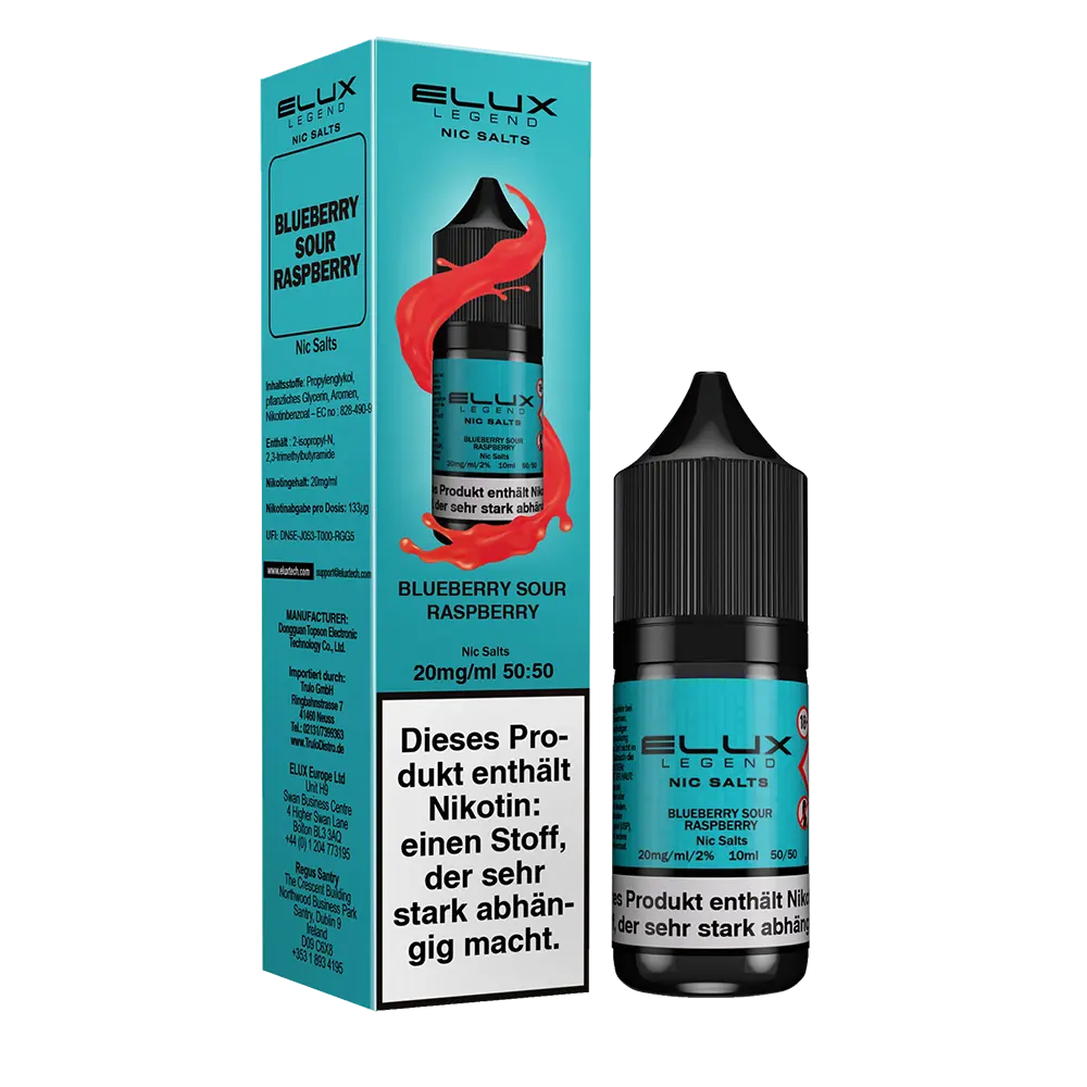 Liquid Blueberry Sour Raspberry - Elux Nikotinsalz 10mg