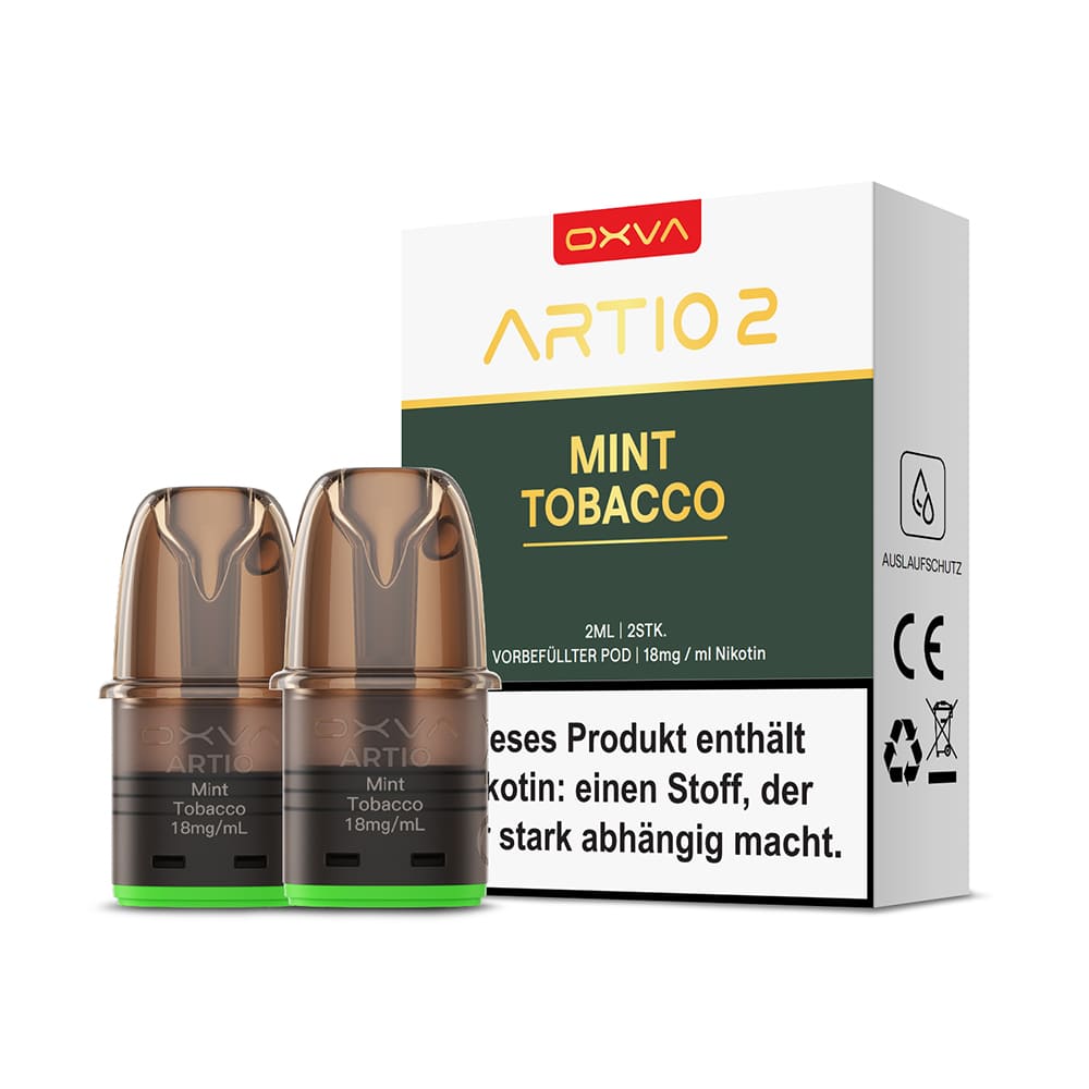 Oxva Artio 2 Einweg Pod Mint Tobacco 18mg Nikotinsalz 2ml
