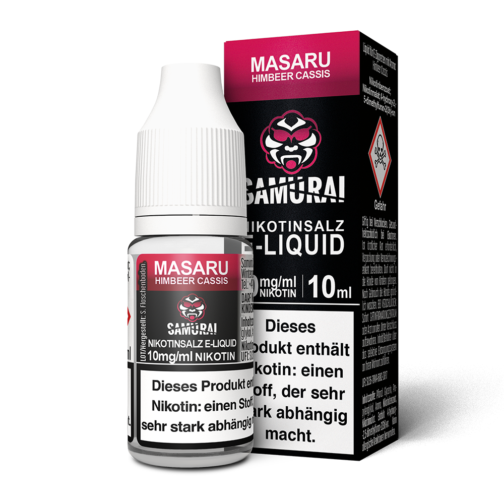 Liquid Masaru Himbeer Cassis - Samurai Nikotinsalz 10mg