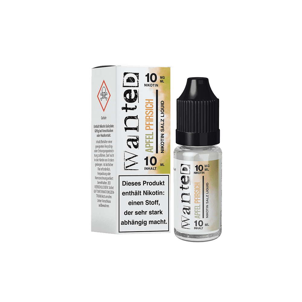 Liquid Apfel Pfirsich - Wanted Overdosed Nikotinsalz 10mG