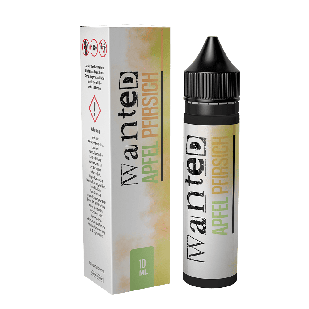 Wanted Aroma Longfill - Apfel Pfirsich - 10ml in 60ml Flasche  C