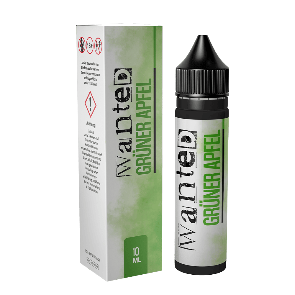 Wanted Aroma Longfill - grüner Apfel - 10ml in 60ml Flasche  C