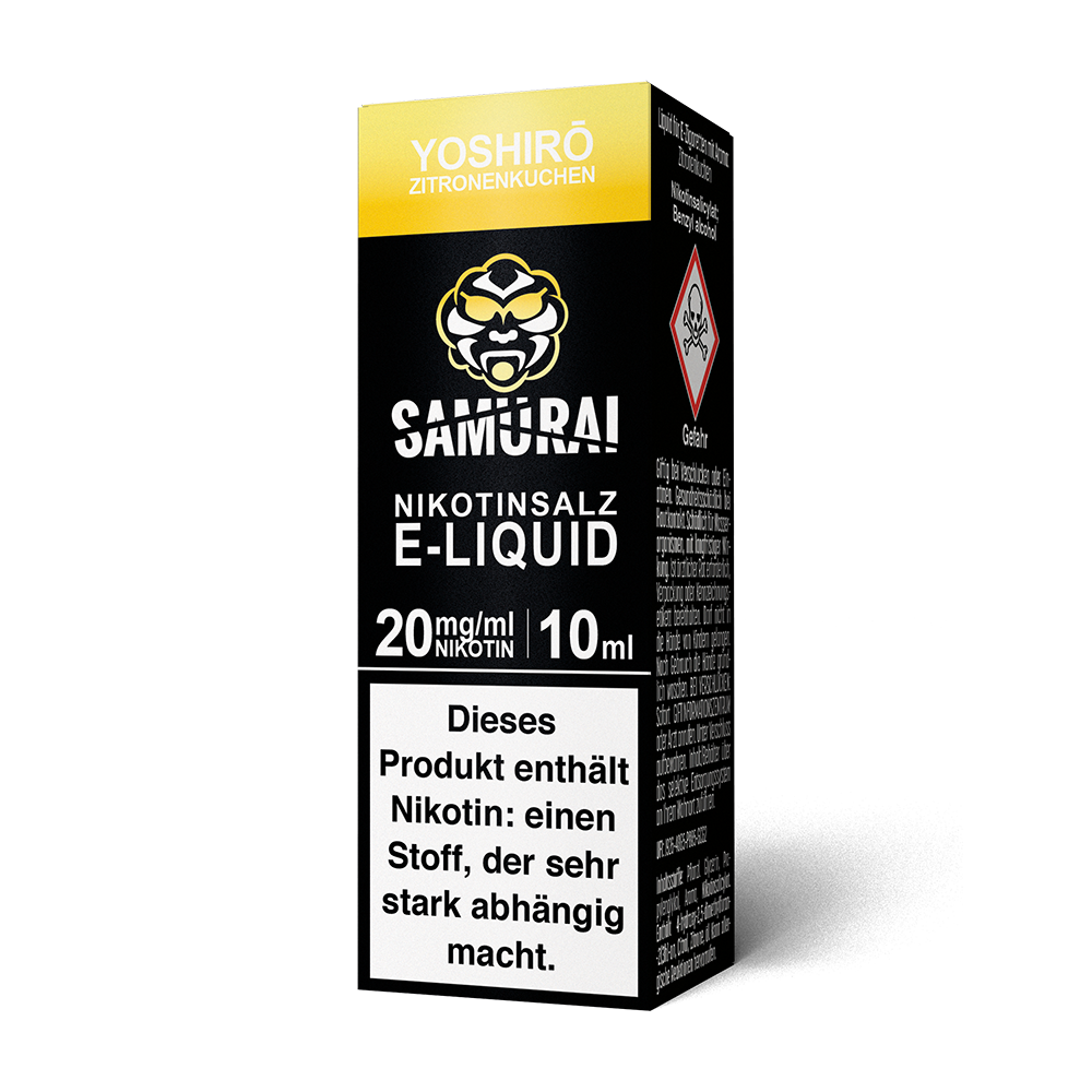 Samurai Yoshiro Zitronenkuchen Nikotinsalz Liquid 10ml