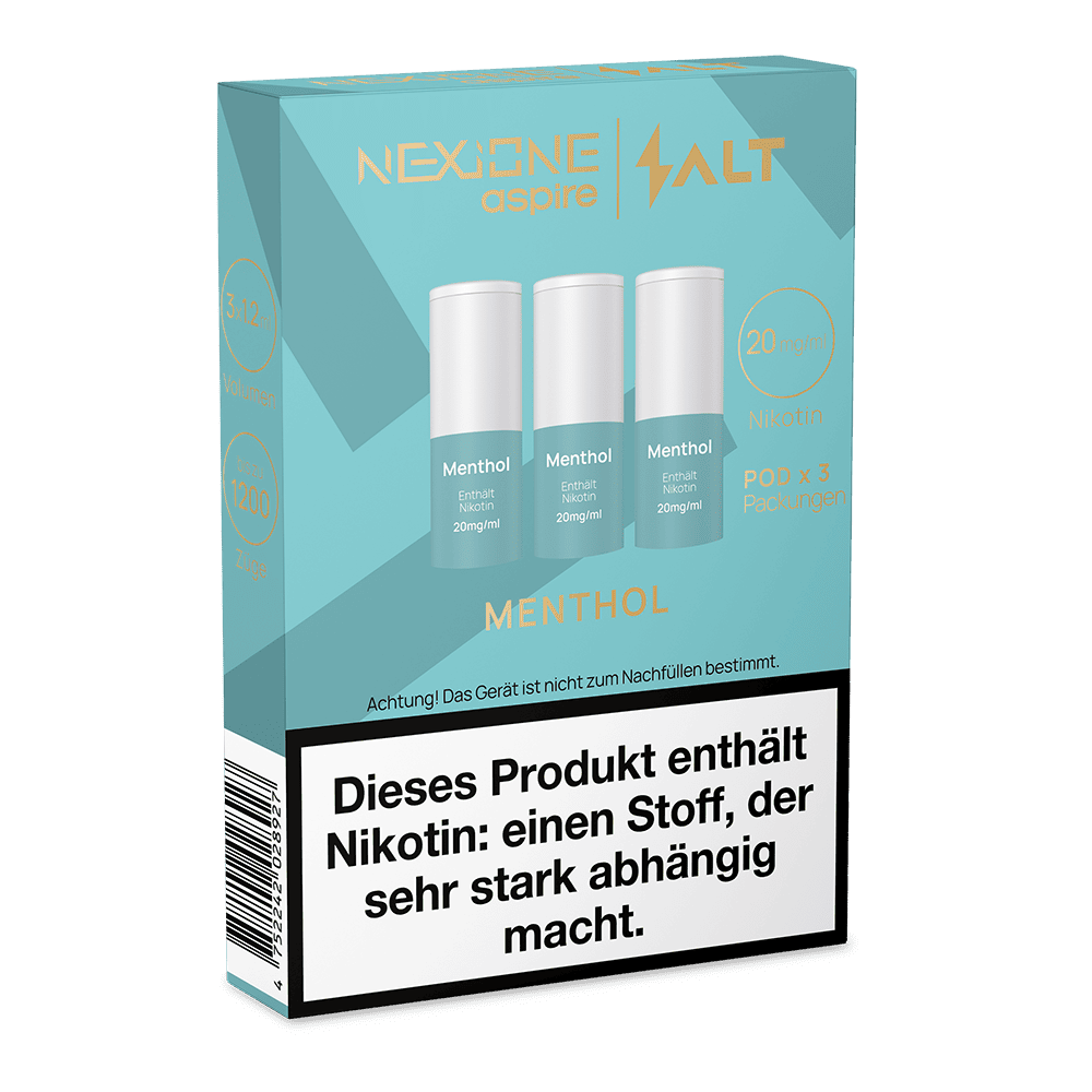 3x NEXIONE Salt Pod - Menthol - 20mg Nikotinsalz 1.2ml