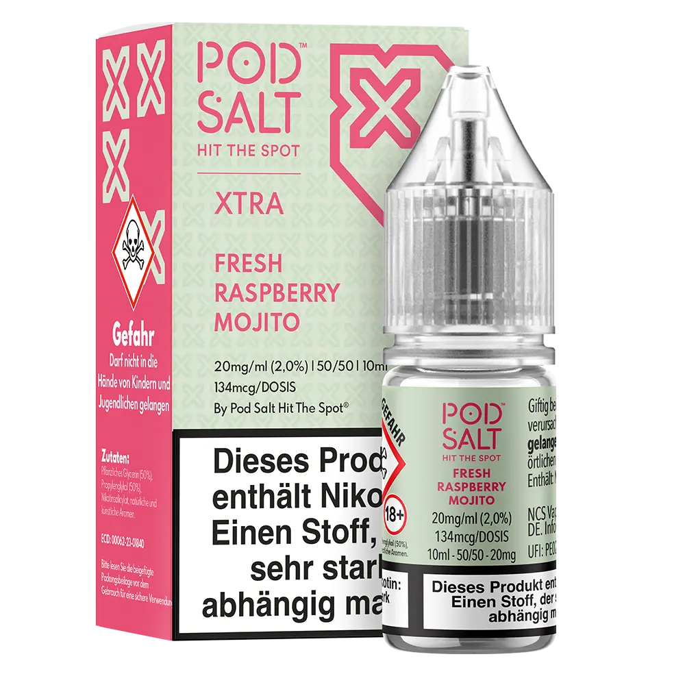 Liquid Fresh Raspberry Mojito - Pod Salt Xtra Nikotinsalz 20mg