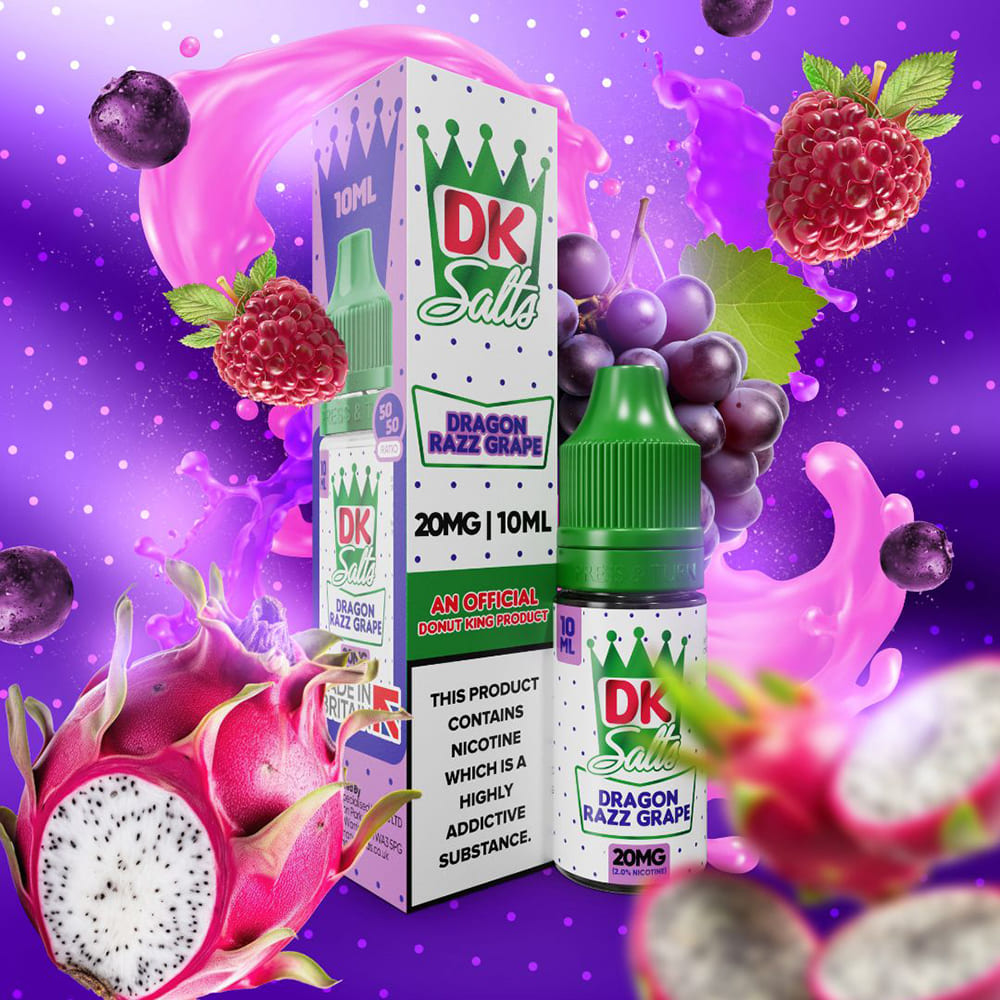 DK Salts Nikotinsalz Dragon Razz Grape Liquid 20mg 10ml