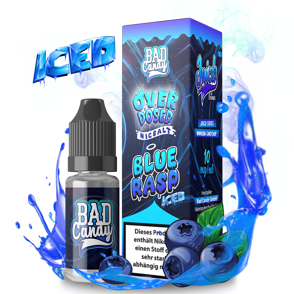 Liquid Blue Rasp Iced - Bad Candy Nikotinsalz