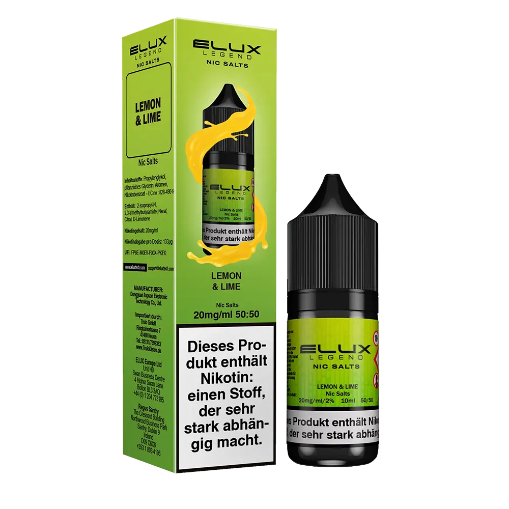 Liquid Lemon Lime - Elux Nikotinsalz 20mg