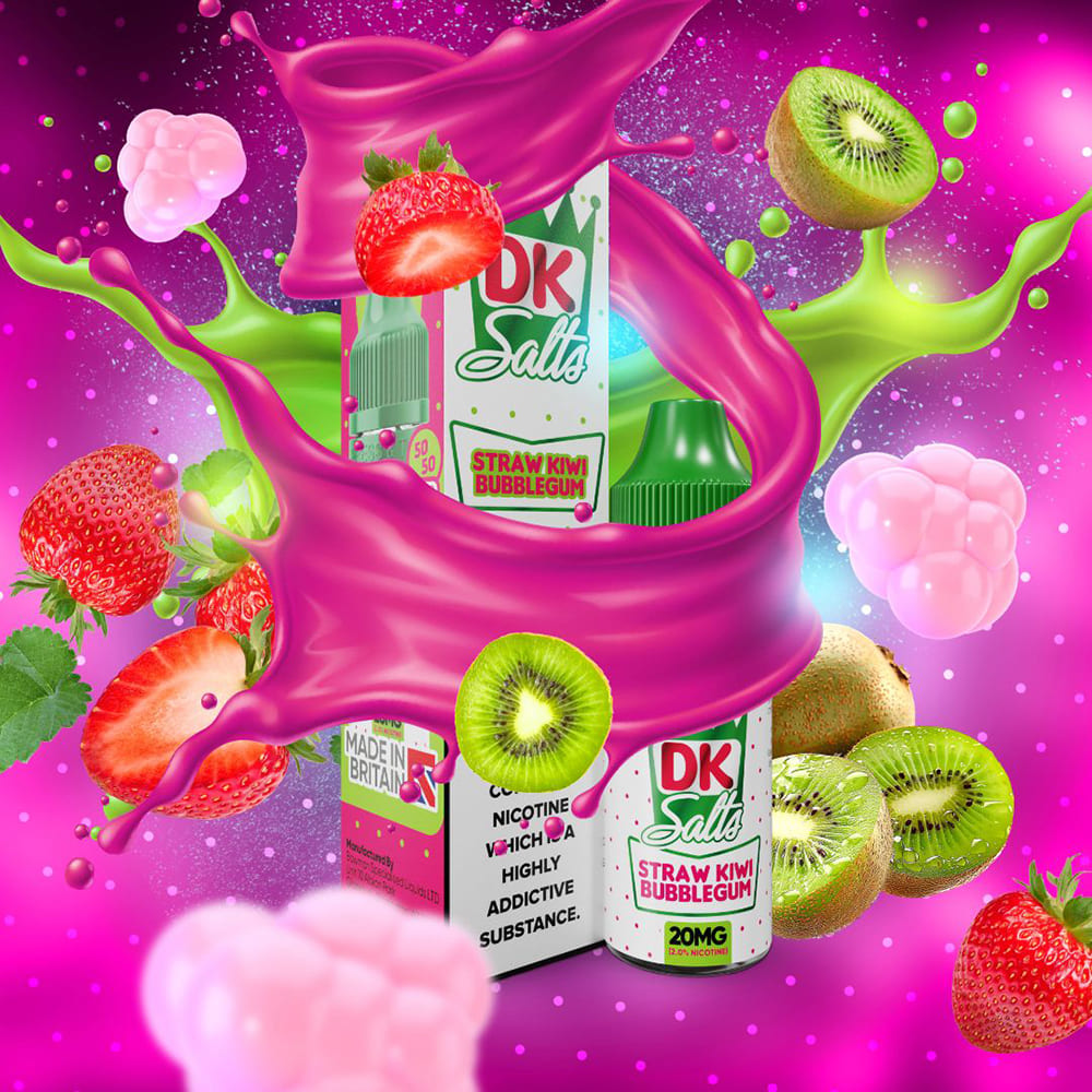 DK Salts Nikotinsalz Straw Kiwi Bubblegum 20mg 10ml