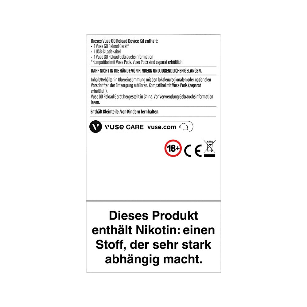 Vuse Go Reload Device Box Black