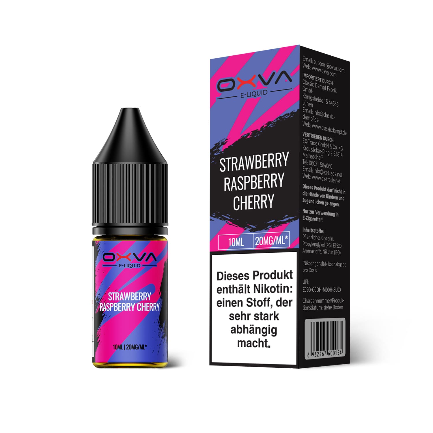 Liquid Strawberry Raspberry Cherry - Oxva E-Liquid Nikotinsalz 20mg