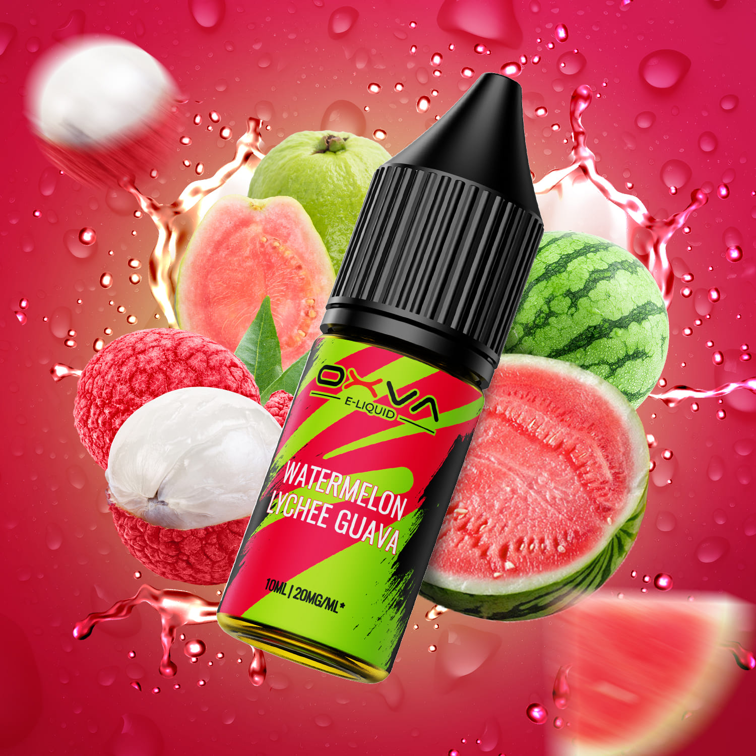 Liquid Watermelon Lychee Guava - Oxva E-Liquid Nikotinsalz 20mg