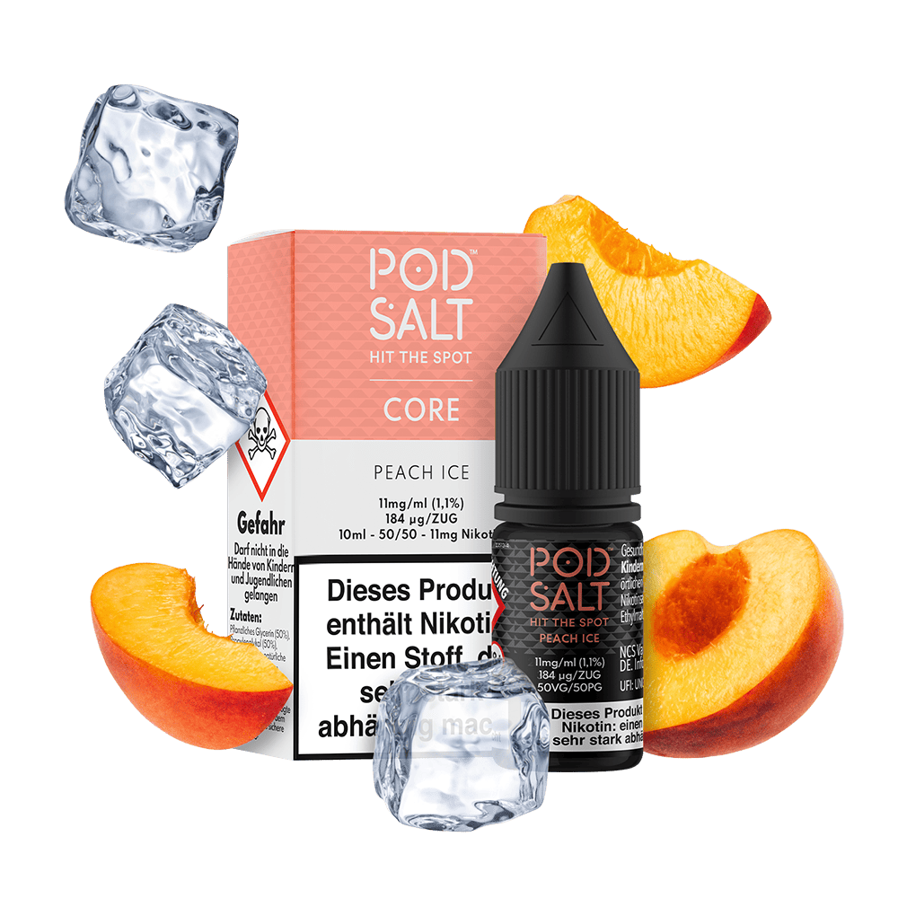 Pod Salt Core Nikotinsalz - Peach Ice - Liquid 11mg 10ml  C