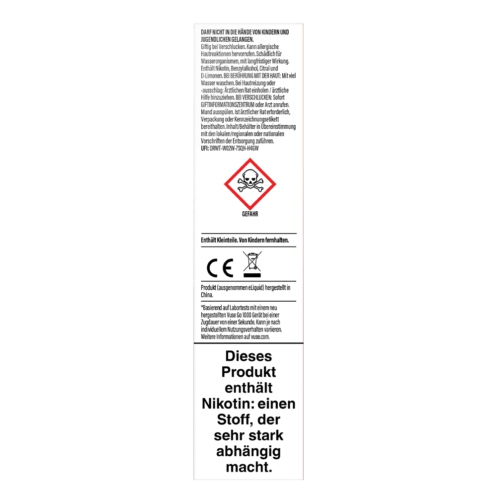 Vuse GO 1000 Lemon Berry 20mg