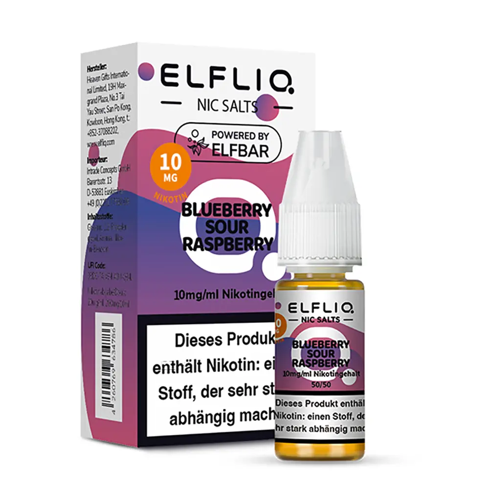 Liquid Blueberry Sour Raspberry - Elfliq Nikotinsalz 10mg