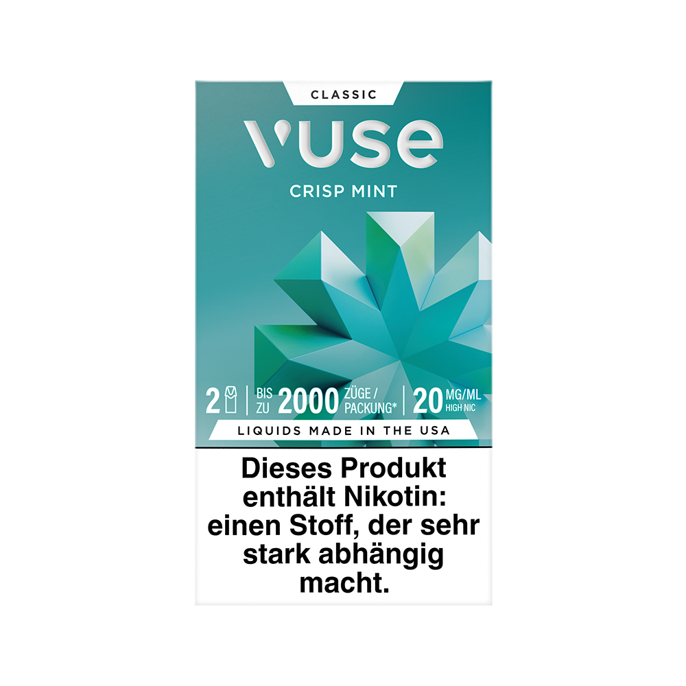 2x Vuse Pod Crisp Mint Nic Salts 20mg